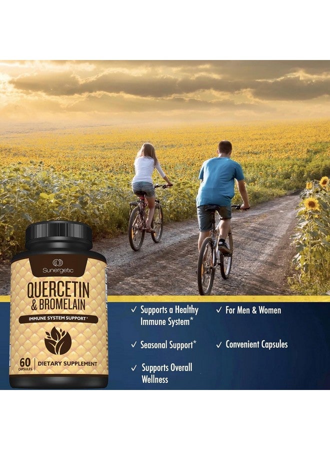 Sunergetic مكمل كيرسيتين وبروميلين من سونيرجيتيك - مركب كيرسيتين وبروميلين قوي لدعم جهاز المناعة والدعم الموسمي - كيرسيتين 1000 ملغ لكل حصة - 60 كبسولة - Image 4