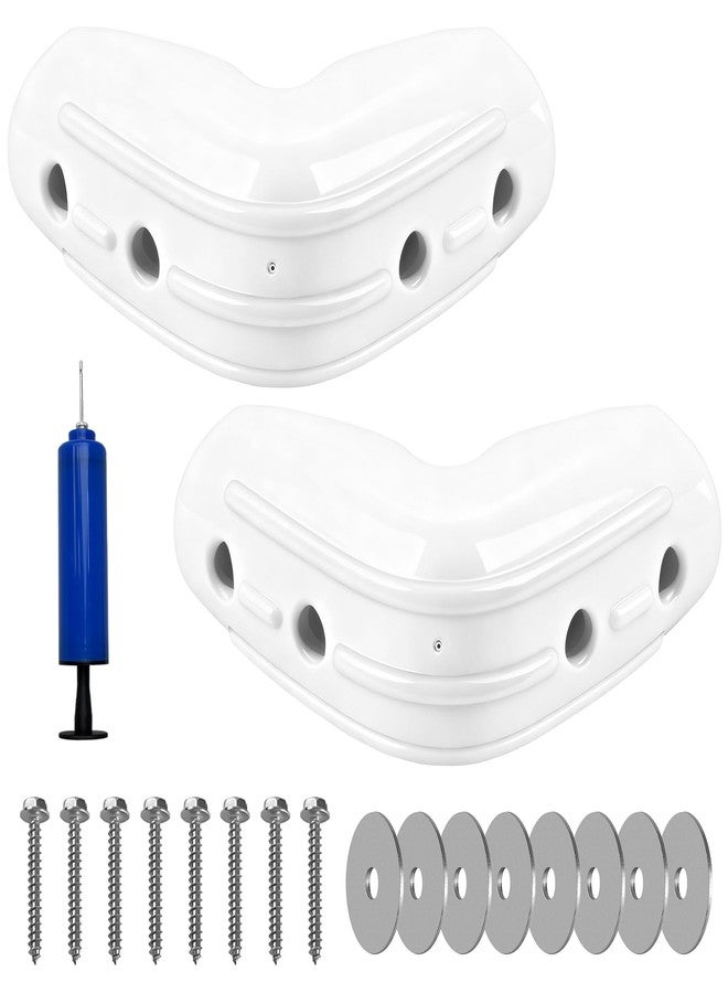 FBULWSEC Dock Corner Bumpers 2 Pack, Marine Corner Dock Bumpers Fender Guard for Docking, Soft UV-Resistant Vinyl, Inflatable Boat Dock Bumpers for 90-Degree Angles, 10"x10" - Image 1