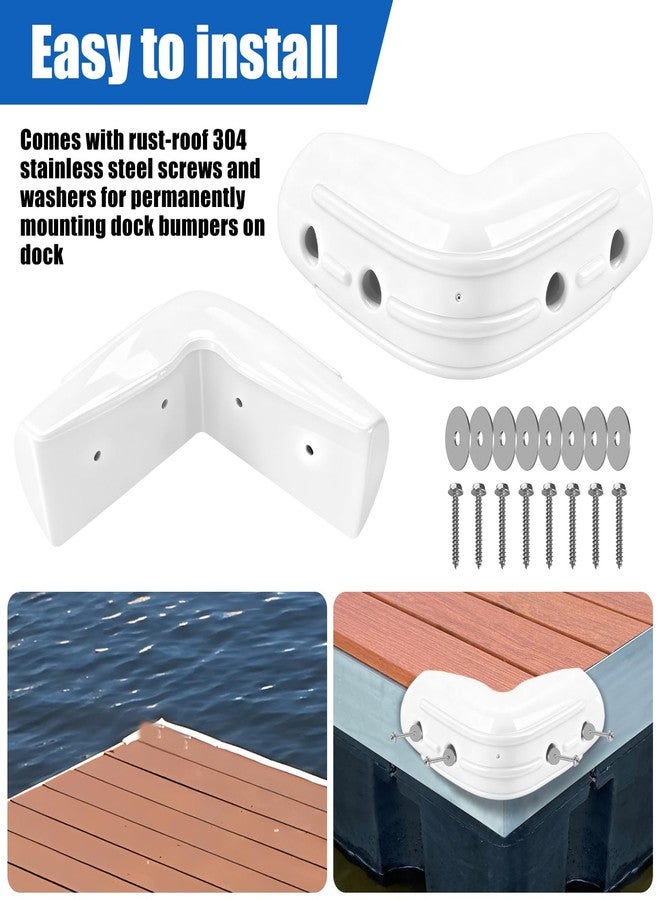 FBULWSEC Dock Corner Bumpers 2 Pack, Marine Corner Dock Bumpers Fender Guard for Docking, Soft UV-Resistant Vinyl, Inflatable Boat Dock Bumpers for 90-Degree Angles, 10"x10" - Image 4