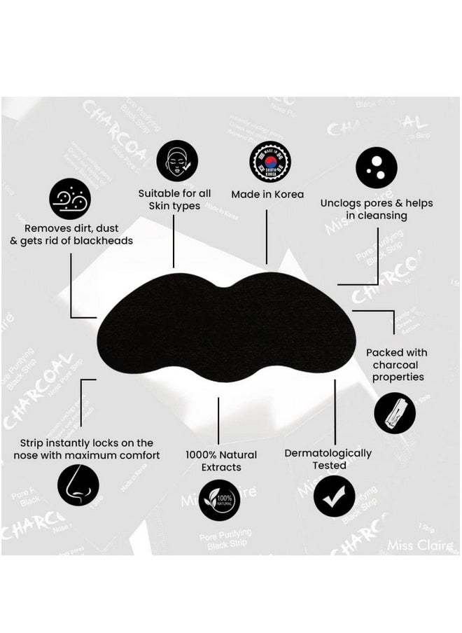 COSLUXE - Nose Strips Pore Strips For Blackheads Nose Pore Nose Blackhead Remover Deep Cleansing Nose Pore Strips For Men & Women 10 Strips In Pack Of 1 - Image 1