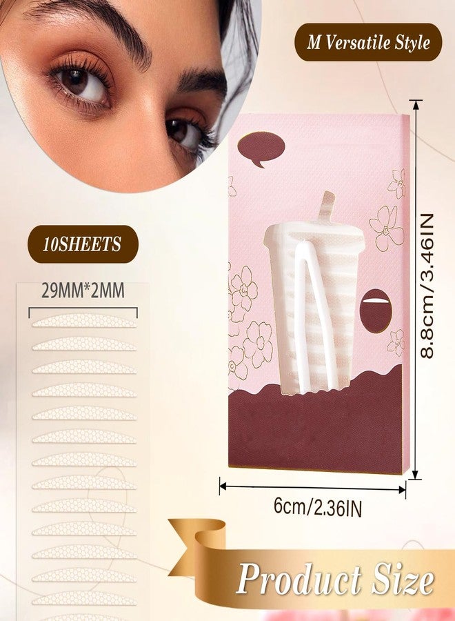 EKIND 180 Pcs Double Eyelid Lift Strips, with Forked Rods and Tweezers, Eyelid Tape for Waterproof,Invisible Lace Mesh,Internal Thin Single Small Universal (M Versatile Version) - Image 2