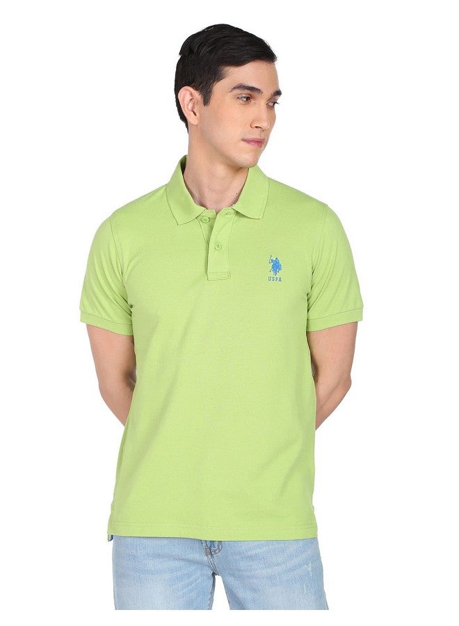 U.S. Polo Assn. U.S. POLO ASSN. Mens Half Sleeve Polo Regular Fit T-Shirts (Ustshc0055_Green_Xl) - Image 1