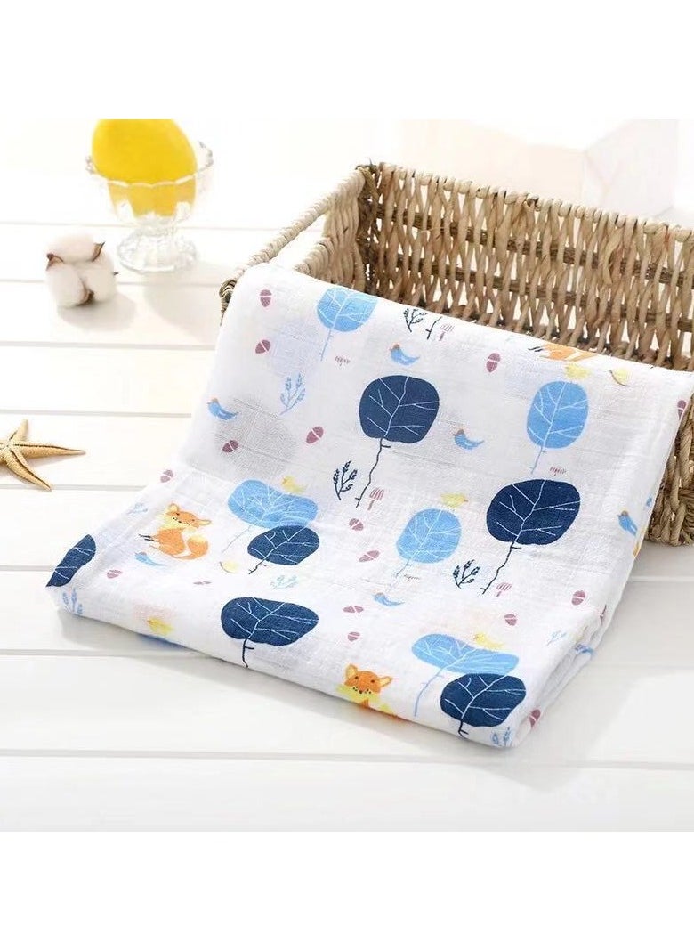 Goolsky - Muslin Baby Hooded Towel & Washcloth Set Flowers Soft Absorbent Bath Towels Cotton Hand Towels Infant Shower Gifts for Newborn Toddler Boys Girls - Image 1
