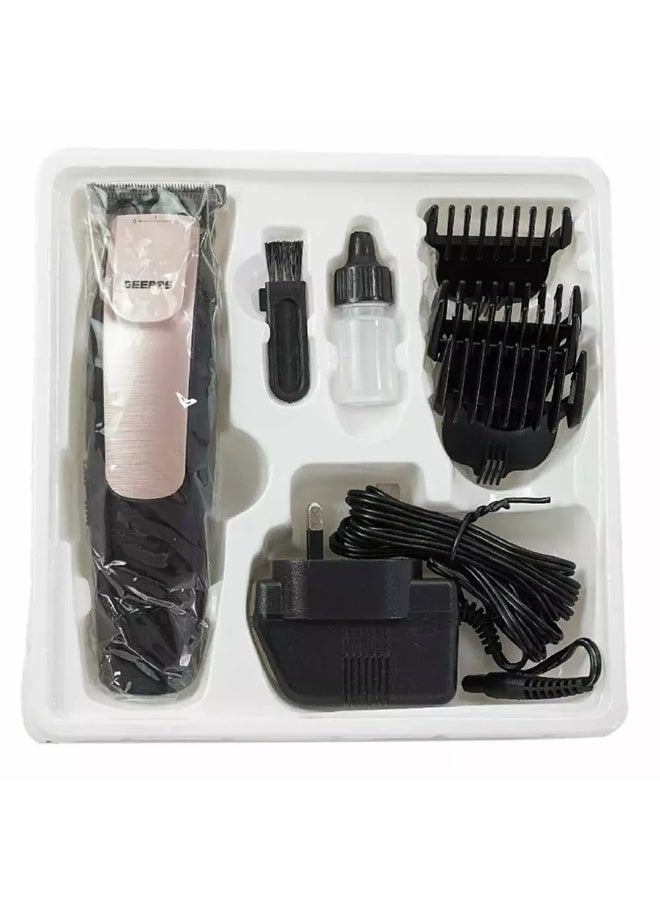 Geepas 2 in 1 Blades Rechargeable Hair Trimmer GTR56022- Black and Peach - Image 2