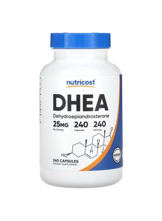 Nutricost, DHEA, 25 mg, 240 Capsules - Image 1