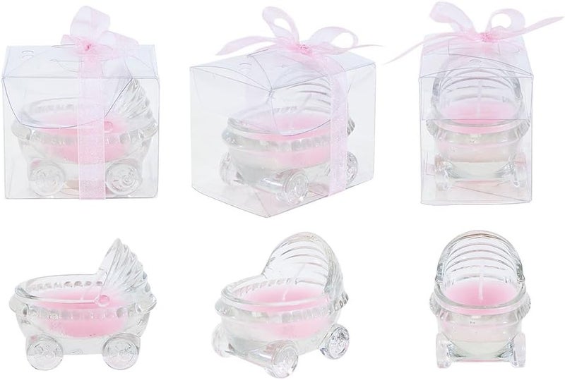 Lunaura Baby Keepsake Pink Stroller Scented Candle Set - Image 2
