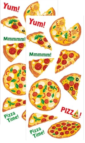 Playhouse Pizza Party Pizza Scented Scratch Sniff Sticker Sheets 1 Pack - Image 1