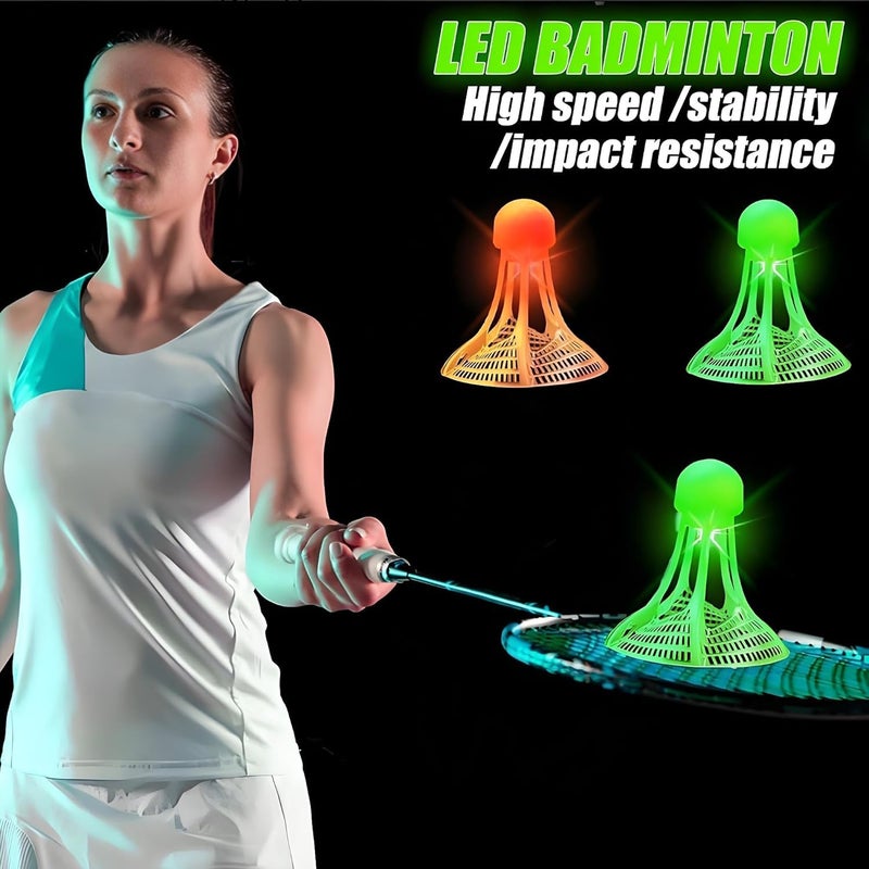 Rexez Pack of 6 LED Badminton Shuttlecocks – Nylon Luminous Badminton Balls for Day & Night Play, Windproof Durable Shuttlecock Set for Indoor & Outdoor Sports, Kids & Adults - Image 5