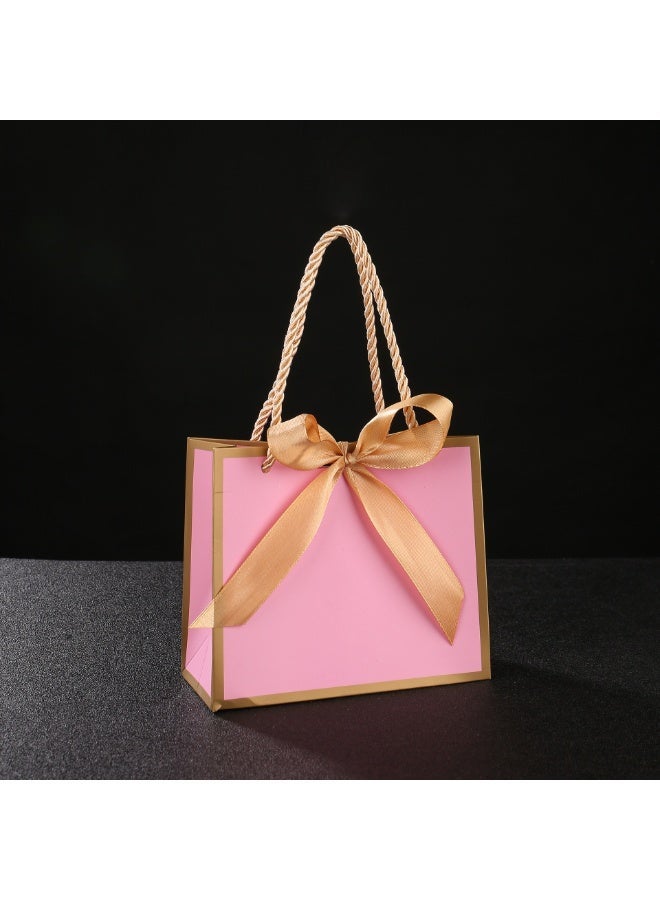 10 Pieces Party Favor Bags,Party Bags, Supplies Snack Candy Gift Bag Food Bags,Bags For Birthday Wedding Celebrations Party Favors 14x6x12cm（Pink） - Image 1