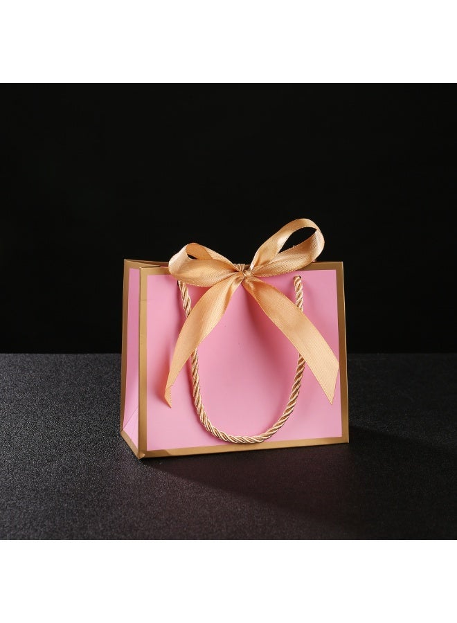 10 Pieces Party Favor Bags,Party Bags, Supplies Snack Candy Gift Bag Food Bags,Bags For Birthday Wedding Celebrations Party Favors 14x6x12cm（Pink） - Image 2