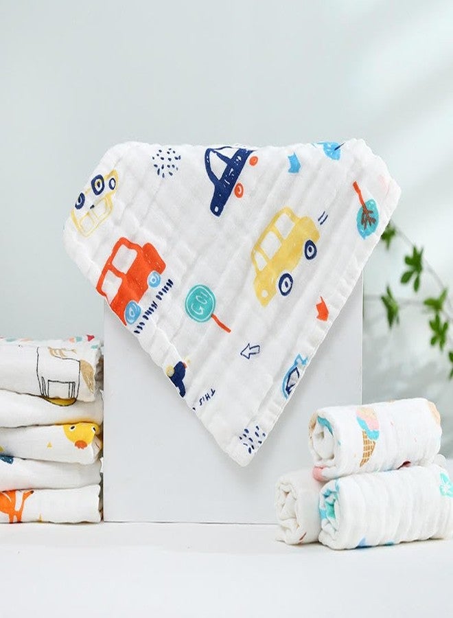 Reexplore New Born Baby Muslin Cloths |500 Tc| 50x25cm | 6Layered | Newborn baby face towel,Soft & Absorbent,Extra Soft Muslin Cotton Burping Towels for Newborn Baby, Muslin Cloth Hankies,Reusable (set of 3) - Image 2
