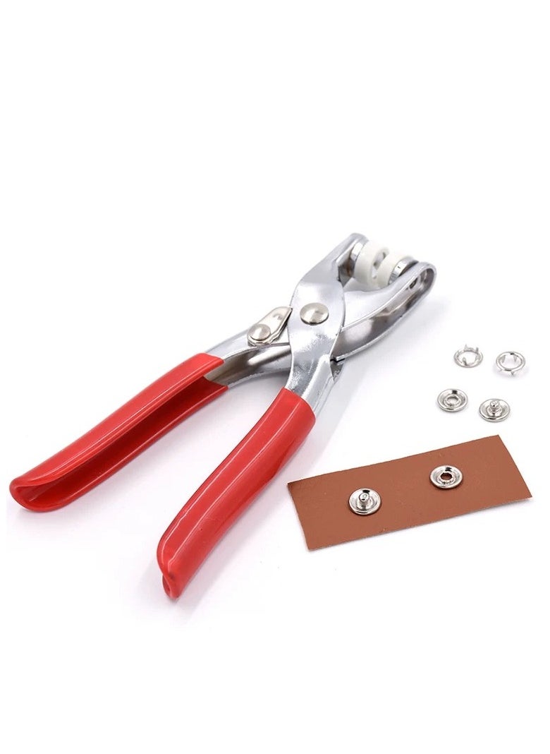 BEILINGDUN 100 Sets Sewing Snaps Fasteners Kit 9.5mm Metal Prong Ring Button with Fastener Pliers Tool for Sewing and Crafting  - Image 2