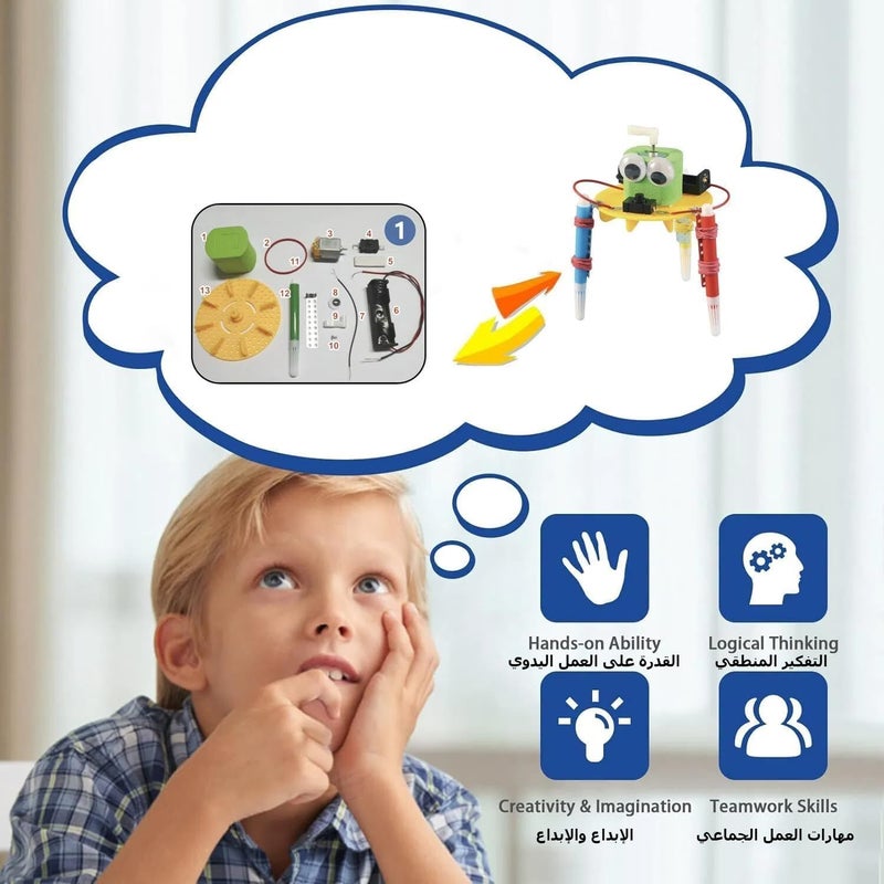 XICEN STEM Robotics Kit for Kids Age 8+, Robot Building Science Experiments, Electric Motor Engineering Toys, Crafts Gifts for Boys and Girls - Image 3