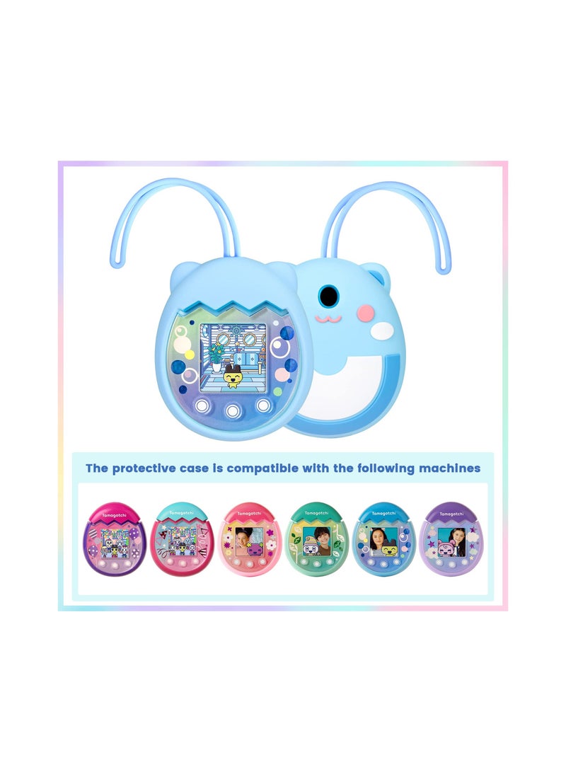 NIBEMINENT SYOSI Silicone Cover for Tamagotchi Pix Virtual Pet Game Machine, with Finger Lanyard (Blue) - Image 3
