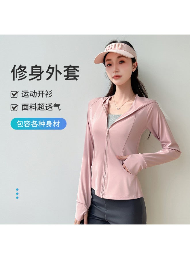 Modal Summer Lightweight Breathable Hooded Sun Protection Simple Outdoor Slim Sport Casual Versatile Jacket Top For Women - Image 3