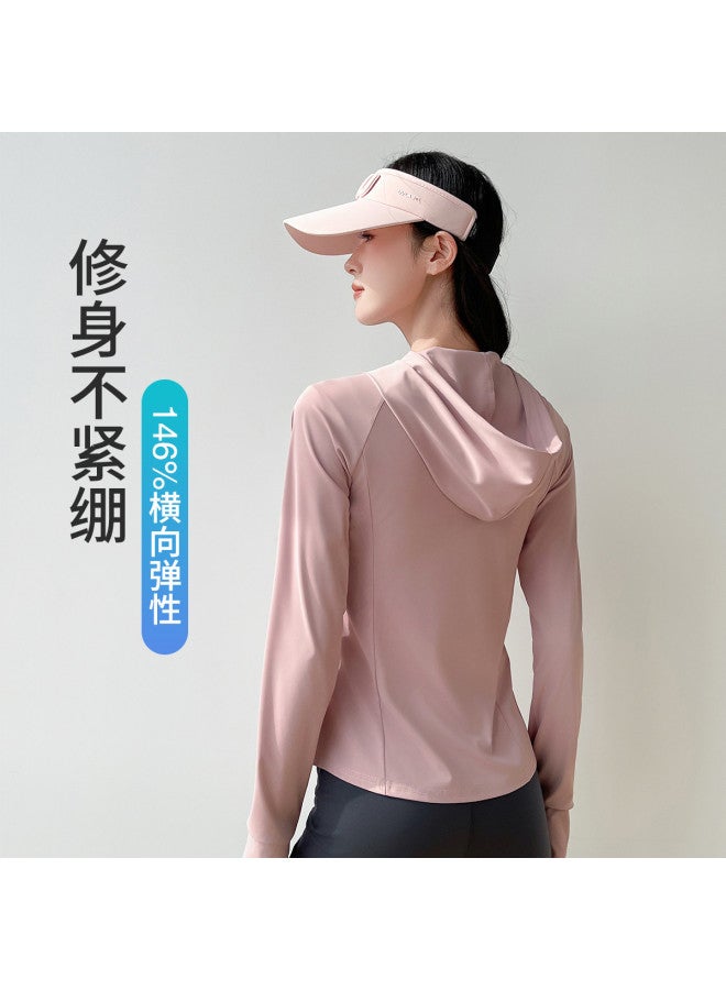 Modal Summer Lightweight Breathable Hooded Sun Protection Simple Outdoor Slim Sport Casual Versatile Jacket Top For Women - Image 5