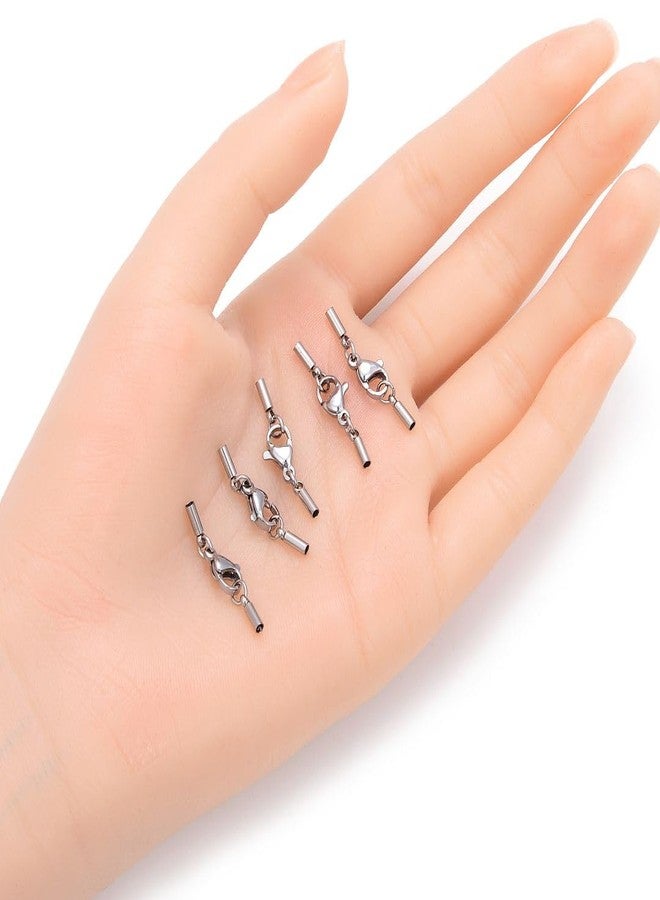 Adabele 50 Sets Adabele 304 Grade Surgical Stainless Steel Tube Cord End Cap Glue in Endcap Clasp for 1.5mm Cord Wire Thread for Jewelry Craft Making SJF225-2 - Image 2
