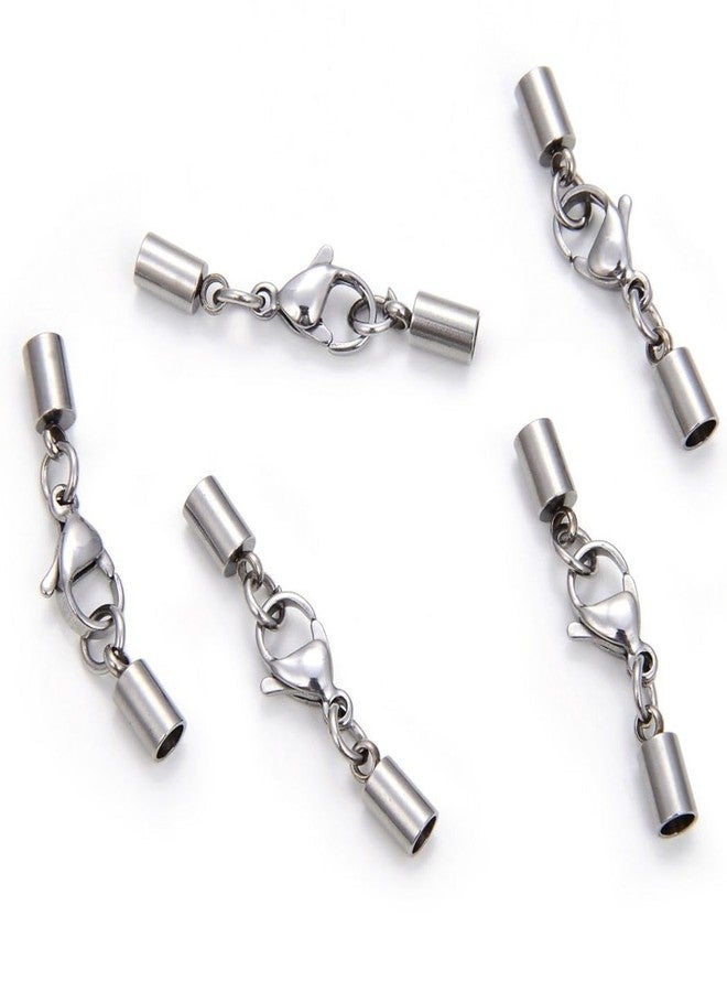 Adabele 50 Sets Adabele 304 Grade Surgical Stainless Steel Tube Cord End Cap Glue in Endcap Clasp for 1.5mm Cord Wire Thread for Jewelry Craft Making SJF225-2 - Image 1