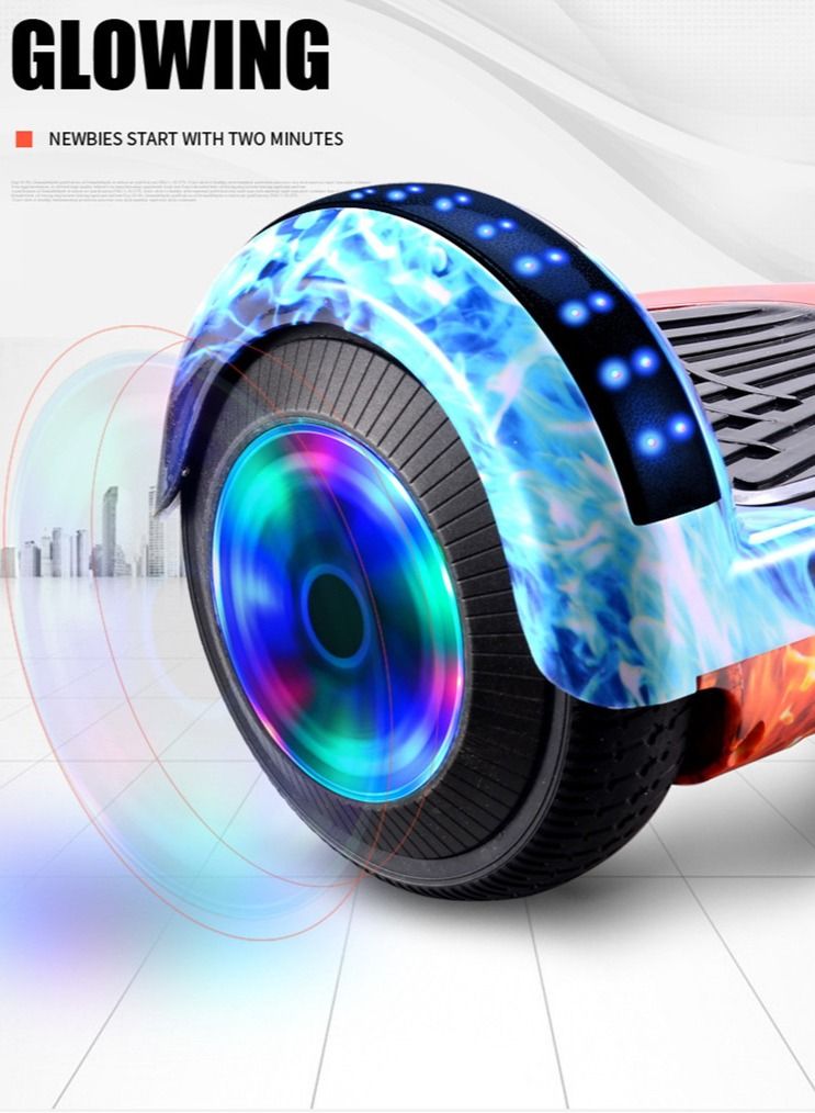 Crony D1 6.5 inch 2 Wheel Smart Balance Hover Board Connected 350W LED Lights Self Balancing Electric Hoverboard - Image 3