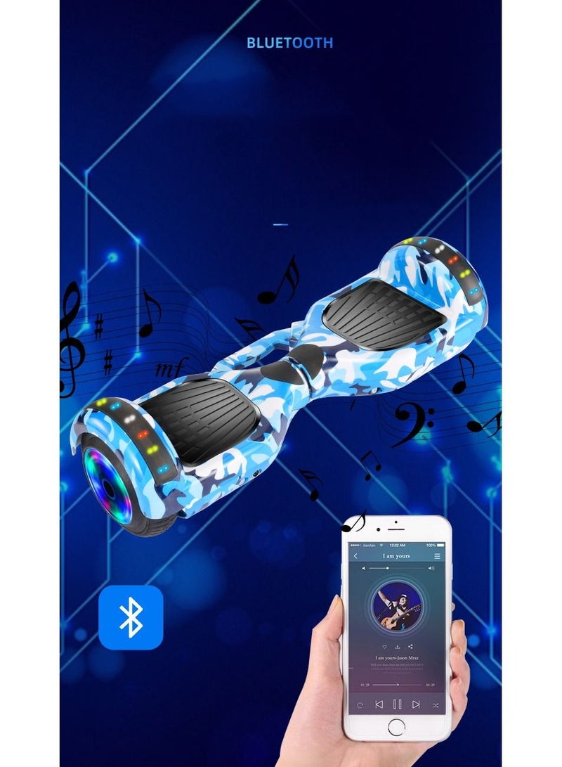 Crony D1 6.5 inch 2 Wheel Smart Balance Hover Board Connected 350W LED Lights Self Balancing Electric Hoverboard - Image 4