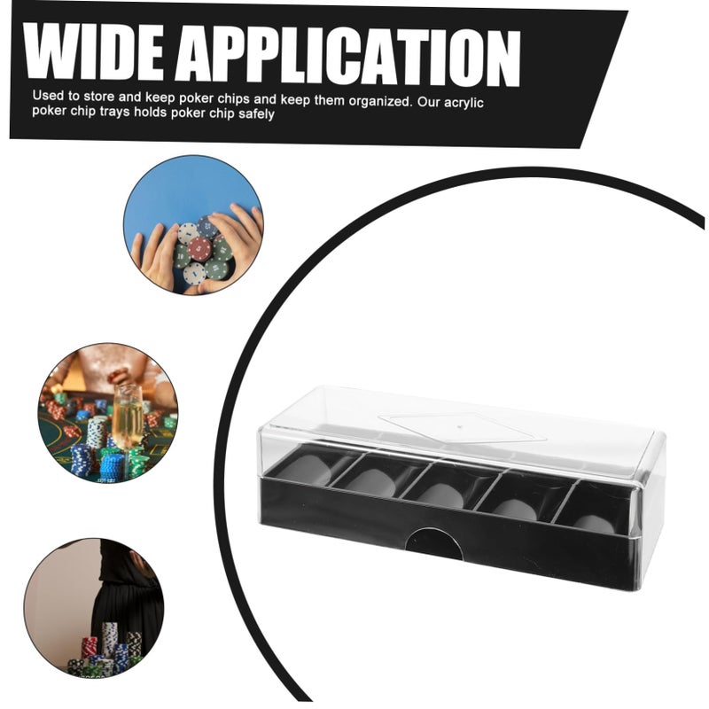 Acrylic Poker Chip Case With Cover Transparent Holder For Chips Cards Dice Storage - Image 4