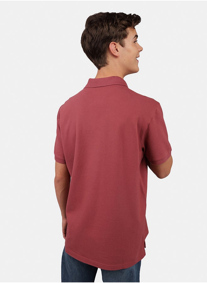American Eagle - Logo Deatiled Short Sleeve  Polo Shirt - Image 1