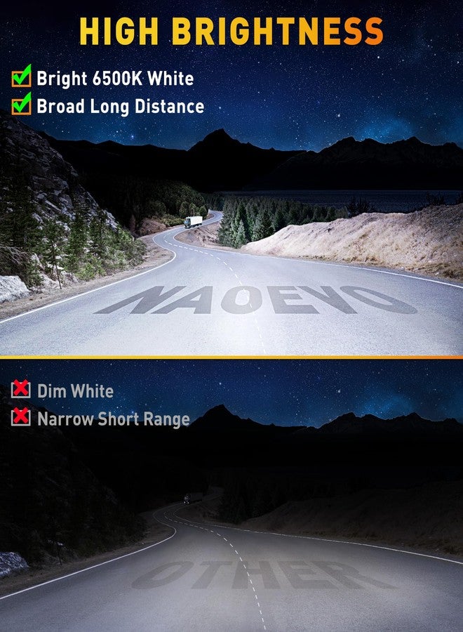 NAOEVO 7 Inch LED Light Bar, LED Off Road/Fog Lights, Work for Truck Tractor Boat ATV UTV, 4 Pcs with 4 Leads Wiring Harness (White) - Image 2