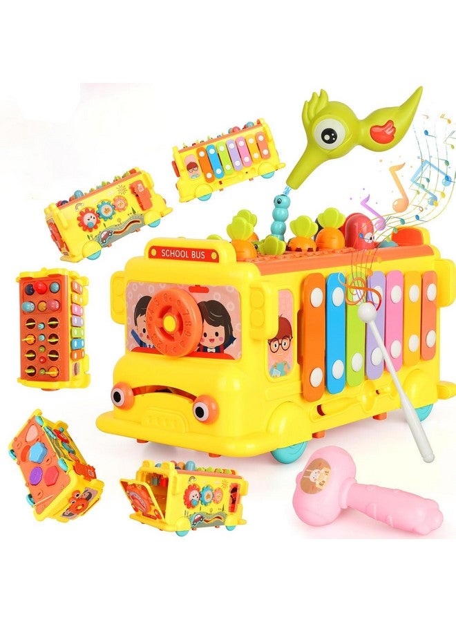 Magicwand ® Intelectual Montessori Musical Carrot Harvest,Fishing Shape Sorter Educational School Bus【With 9 Functions】 For Toddlers【Pack Of 1 Bus】【Multi-Colored】 - Image 5