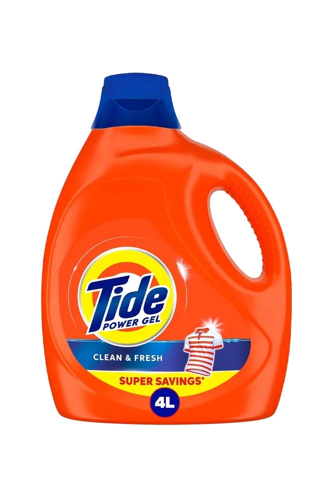 تايد باور جل لغسيل الملابس نظيف ومنعش، 4لتر