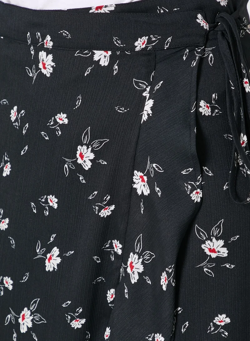 SALSA Floral Print Midi Skirt