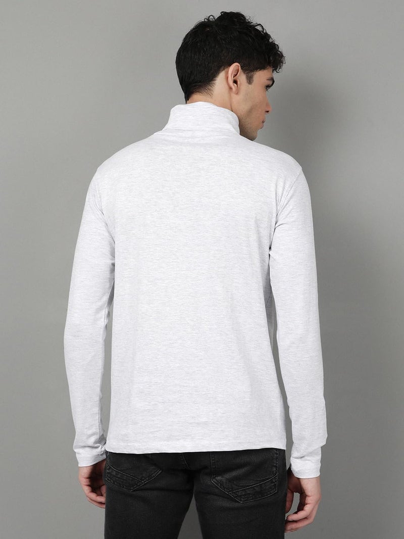 KRYPTIC Men’s Winter Wear Solid Turtleneck T-Shirt - Comfortable Cotton Full Sleeve Casual Top - Image 2