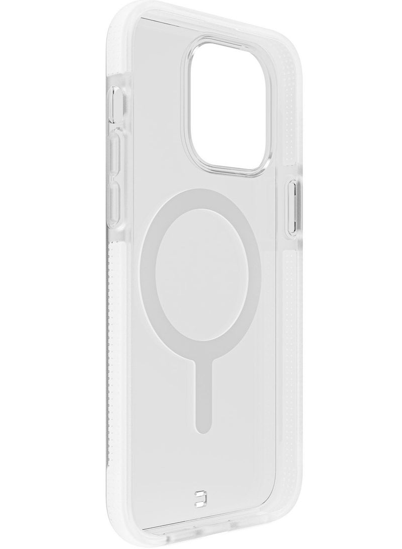 Bodyguardz Ace Pro for iPhone 15 PRO Case Cover with 18 Feet Drop Protection compatible with MagSafe with Lanyard - Clear/White - Image 5