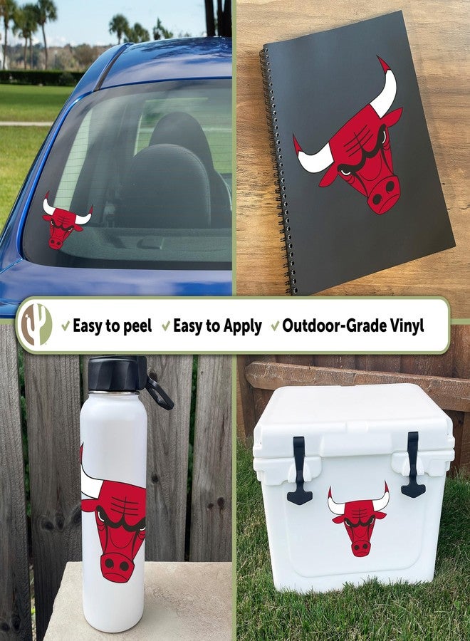 Desert Cactus Chicago Bulls NBA Officially Licensed Sticker Vinyl Decal Laptop Water Bottle Car Scrapbook (Individual 4) - Image 2