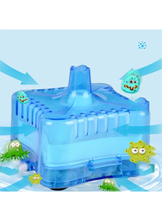 Huangxin Compact Aquarium Filter Aquarium Sponge with Removable Activated Carbon Air Stone White 3.15 Inches Compact Bio Filter Pneumatic Square Aerator Suitable for Betta Fish Breeding Tanks - Image 2