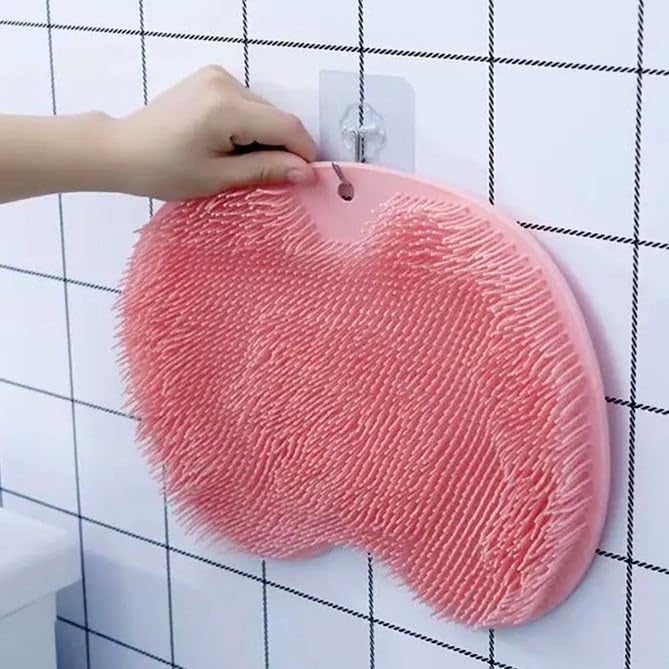 Foot Scrubber Mat 1 Pc – Silicone Anti-Slip Exfoliating Shower Foot Cleaning Mat with Suction Cups – Multicolor Foot Massage Pad & Dead Skin Remover for Bathroom, Feet Washing & Relaxation
