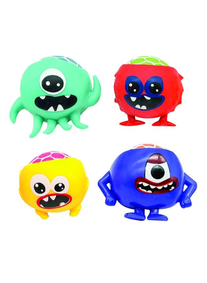Raymond Geddes Monster Brain Mesh Stress Balls (Set of 12) - Hand Exercise Sensory Mesh Squeeze Ball – Squishy Brain Toy