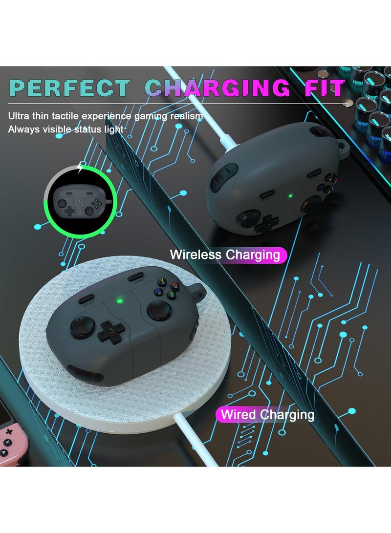 For Sony WF-1000XM5 Case Cover with Carabiner, 3D Game Console Silicone Design, Shockproof Protective Case (Black) - Image 5