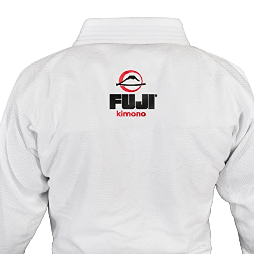 FUJI All-Around Brazilian Style Jiu Jitsu Uniform, White (Black Lettering), Size A3 - Image 2