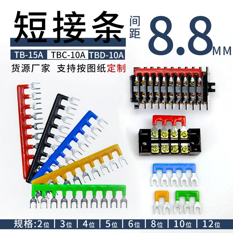 Tb Terminal Block Short Connecting Strip Tb-1510L Connecting Strip 1512 Wire Block Parallel Piece 2-12 Position Connecting Piece - Image 2