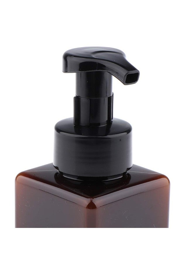 8oz/250ml Foaming Soap Dispenser Plastic Pump Bottle Makeup Container Square - Dark Brown 