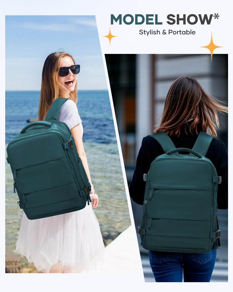 coofay Large Travel Backpack Carry on Flight Approved Mochila De Viaje Carry on Backpack for Airplanes Spirit Airlines Personal Item Bag 18x14x8 Inches Travel Bag Traveling Backpack for Women Men - Image 2