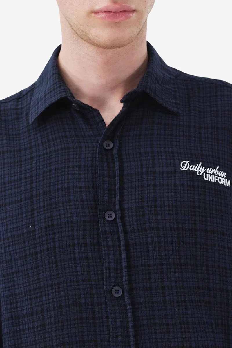 GIESTO Men's Relaxed Fit Plaid Cotton Shirt
