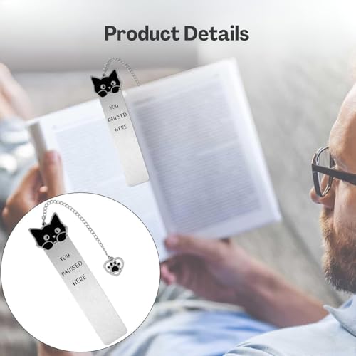 TecoKart® Cat Bookmark – Metal Cute Bookmark Aesthetic for Books | Durable Bookmarks Metal Gift for Books Lovers | Elegant Books Marks Aesthetic for Reading & Journaling - Image 3