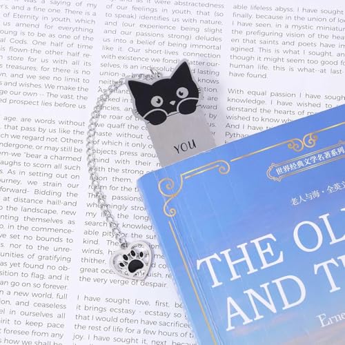 TecoKart® Cat Bookmark – Metal Cute Bookmark Aesthetic for Books | Durable Bookmarks Metal Gift for Books Lovers | Elegant Books Marks Aesthetic for Reading & Journaling - Image 4