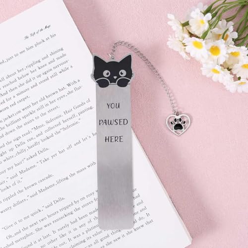TecoKart® Cat Bookmark – Metal Cute Bookmark Aesthetic for Books | Durable Bookmarks Metal Gift for Books Lovers | Elegant Books Marks Aesthetic for Reading & Journaling - Image 5