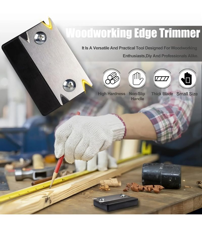 Woodworking Edge Trimmer Manual Edge Banding Tool with Trimmer Replacement Blades for Furniture Making - Image 1