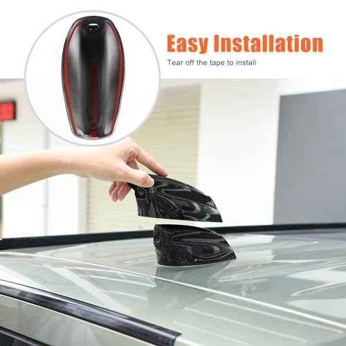 Bekantogy Car Shark Fin Antenna Cover Compatible with Land Rover Defender 90 110 130 2020-2024 Roof Antenna Cover ABS Shark Fin Aerial Antenna Decorative Cover (Black) - Image 5
