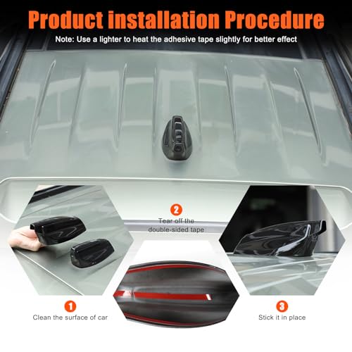 Bekantogy Car Shark Fin Antenna Cover Compatible with Land Rover Defender 90 110 130 2020-2024 Roof Antenna Cover ABS Shark Fin Aerial Antenna Decorative Cover (Black) - Image 3