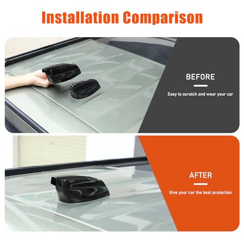 Bekantogy Car Shark Fin Antenna Cover Compatible with Land Rover Defender 90 110 130 2020-2024 Roof Antenna Cover ABS Shark Fin Aerial Antenna Decorative Cover (Black) - Image 2