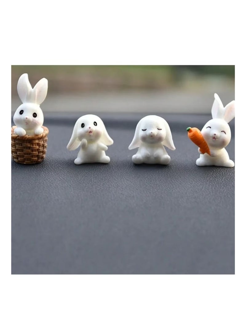 ZVEV 5 Piece Cute Rabbit Dashboard Ornaments Set – Add a Touch of Charm to Your Car Interior - Image 4
